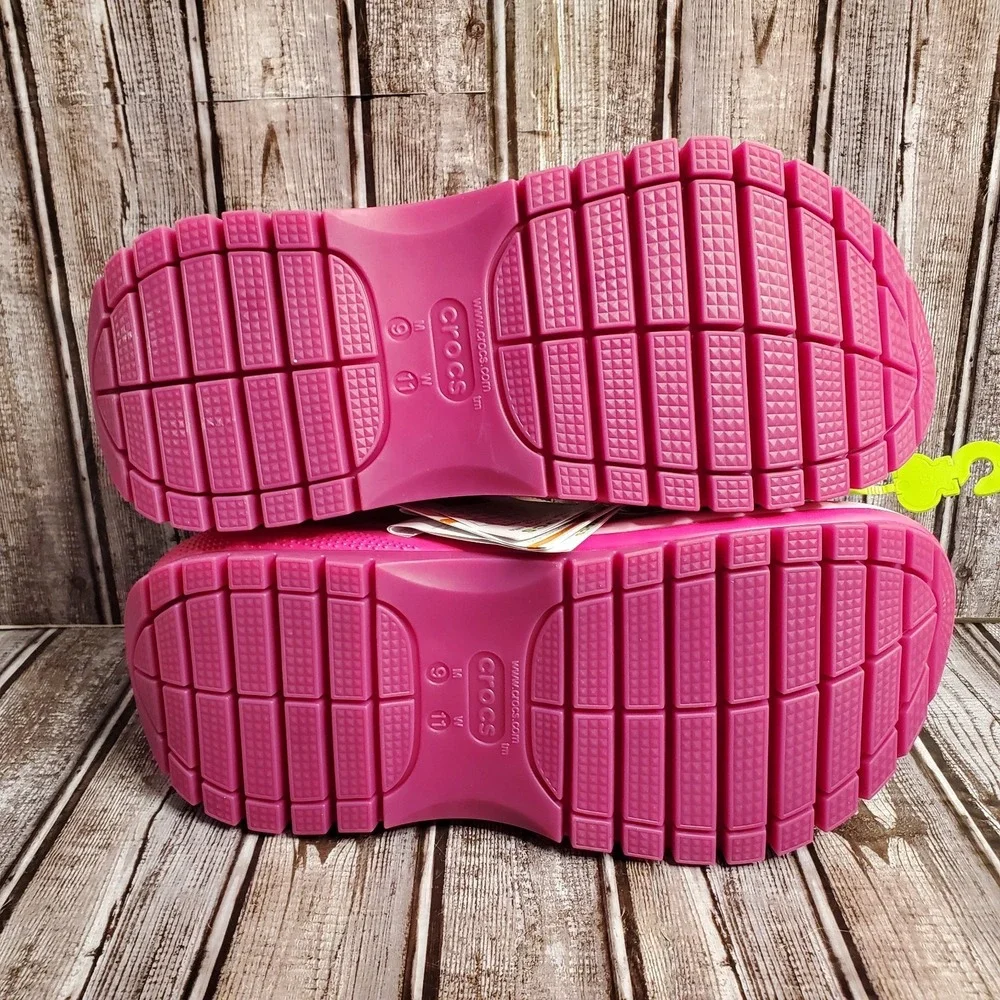 Crocs Mega Crush Matte Platform Clogs 210749-209 Womens 11 Mens 9 Beige Pink - Picture 11 of 12